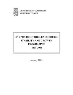 4th update of the Luxembourg stability and growth programme 2001-2005