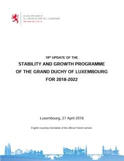 19th update of the stability and growth programme of the Grand Duchy of Luxembourg for the 2018-2022