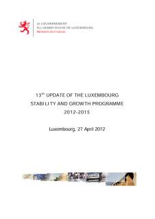13th update of the Luxembourg stability and growth programme 2012-2015 