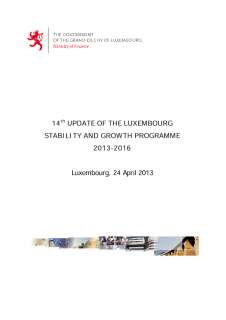 14th update of the Luxembourg stability and growth programme 2013-2016