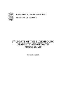 3th update of the Luxembourg stability and growth programme 