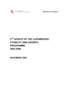 5th update of the Luxembourg stability and growth programme 2002-2003
