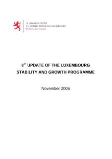 8th update of the Luxembourg stability and growth programme