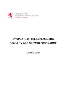 9th Update of the Luxembourg Stability and Growth Programme 